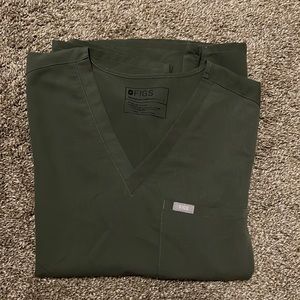 Limited Edition Moss Green Figs Scrub top